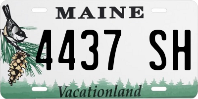 ME license plate 4437SH