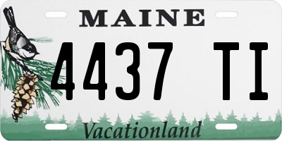 ME license plate 4437TI