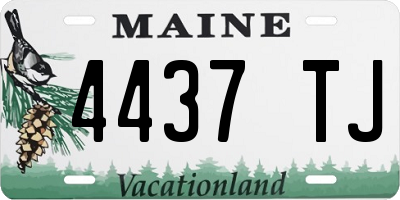 ME license plate 4437TJ