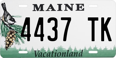 ME license plate 4437TK