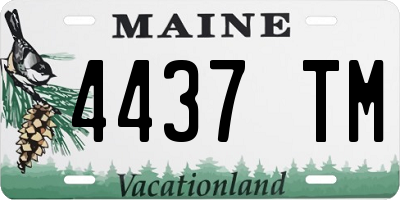 ME license plate 4437TM