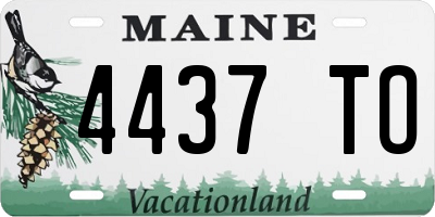 ME license plate 4437TO