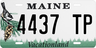 ME license plate 4437TP