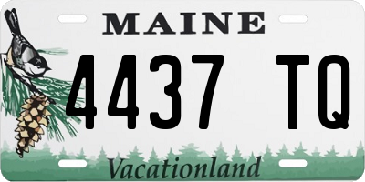ME license plate 4437TQ
