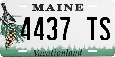ME license plate 4437TS