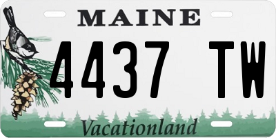 ME license plate 4437TW