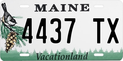 ME license plate 4437TX