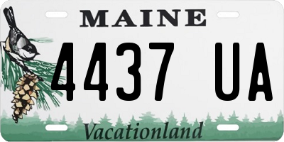 ME license plate 4437UA