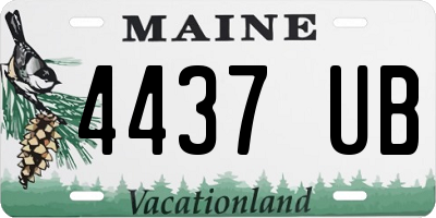 ME license plate 4437UB