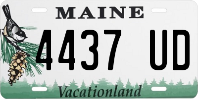 ME license plate 4437UD