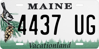 ME license plate 4437UG