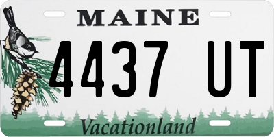 ME license plate 4437UT