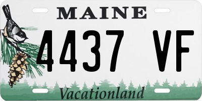 ME license plate 4437VF