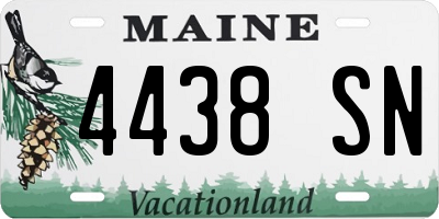 ME license plate 4438SN
