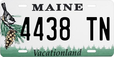 ME license plate 4438TN