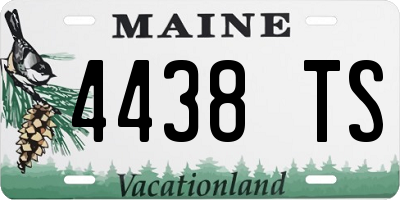 ME license plate 4438TS