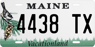 ME license plate 4438TX