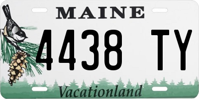 ME license plate 4438TY