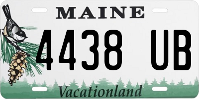 ME license plate 4438UB