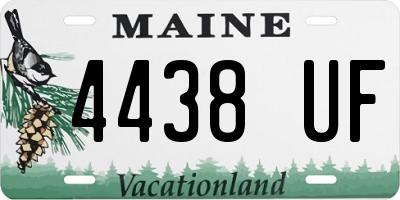 ME license plate 4438UF