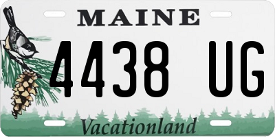 ME license plate 4438UG