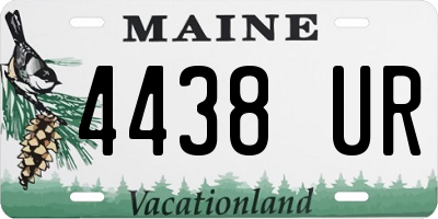 ME license plate 4438UR
