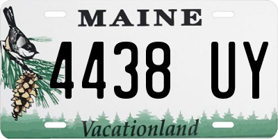 ME license plate 4438UY