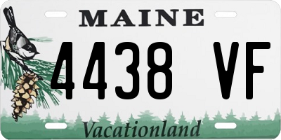 ME license plate 4438VF