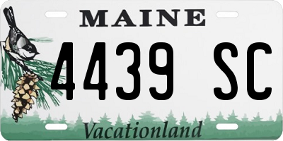 ME license plate 4439SC
