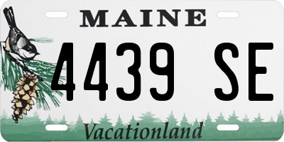 ME license plate 4439SE