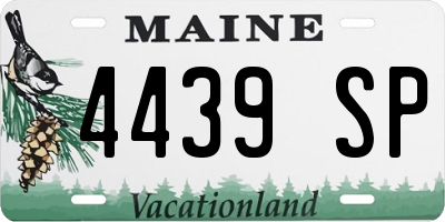 ME license plate 4439SP