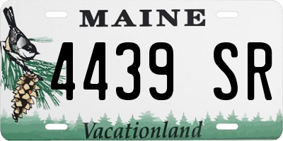 ME license plate 4439SR