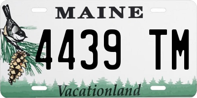 ME license plate 4439TM