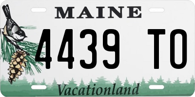 ME license plate 4439TO