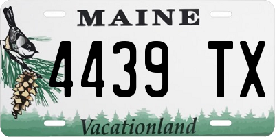 ME license plate 4439TX