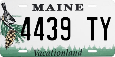 ME license plate 4439TY