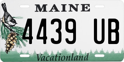 ME license plate 4439UB