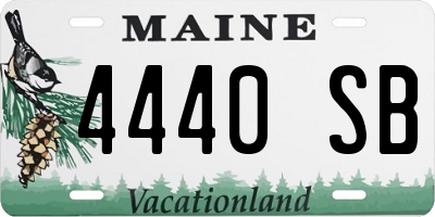 ME license plate 4440SB