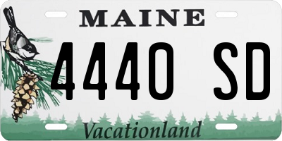 ME license plate 4440SD