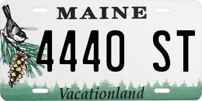 ME license plate 4440ST