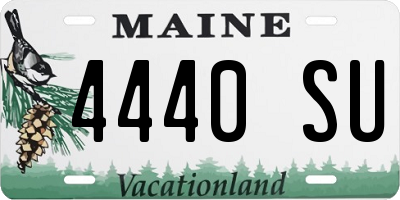 ME license plate 4440SU