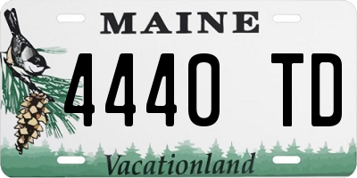 ME license plate 4440TD