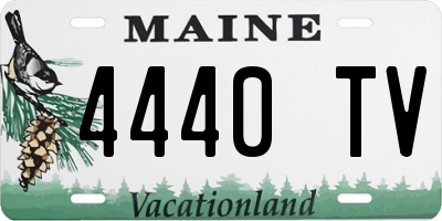ME license plate 4440TV