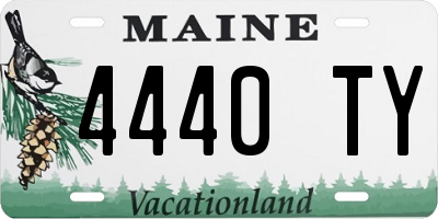 ME license plate 4440TY