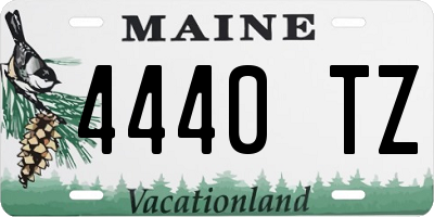 ME license plate 4440TZ