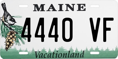 ME license plate 4440VF