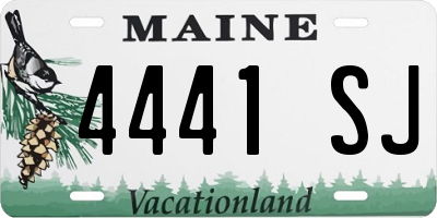 ME license plate 4441SJ