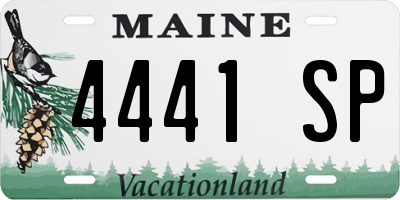 ME license plate 4441SP