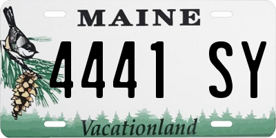 ME license plate 4441SY