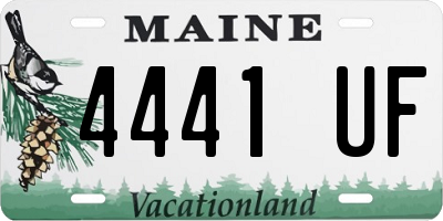 ME license plate 4441UF